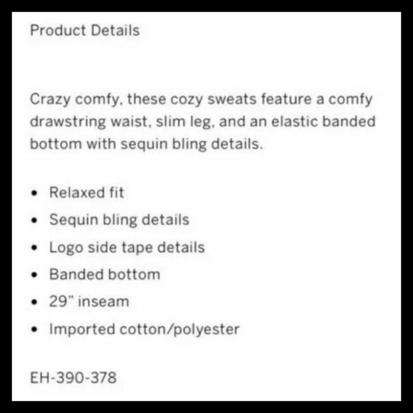 PINK Victoria’s Secret Bling Sweatpants Very Cozy - Picture 4 of 4